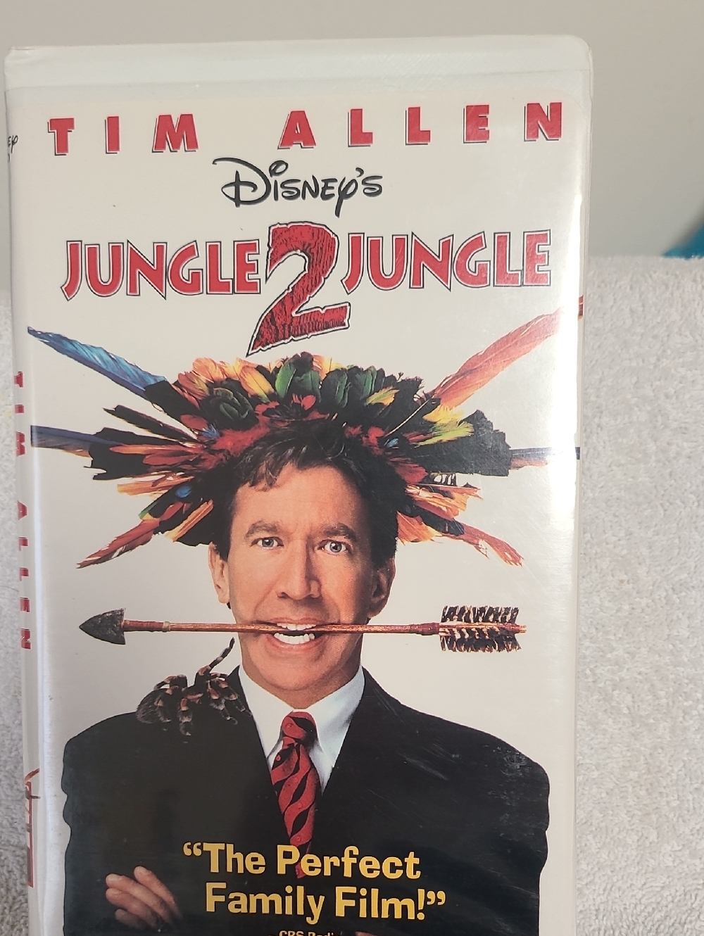 Disney Jungle 2 Jungle VHS Cover — Red, Black, Yellow, Blue, Green